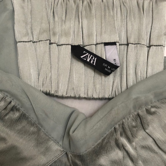 Zara Sage Green Crop Top - Picture 2 of 3